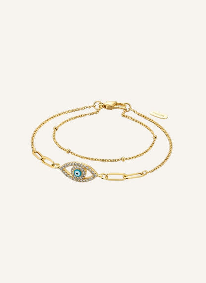 Evil eye double bracelet
