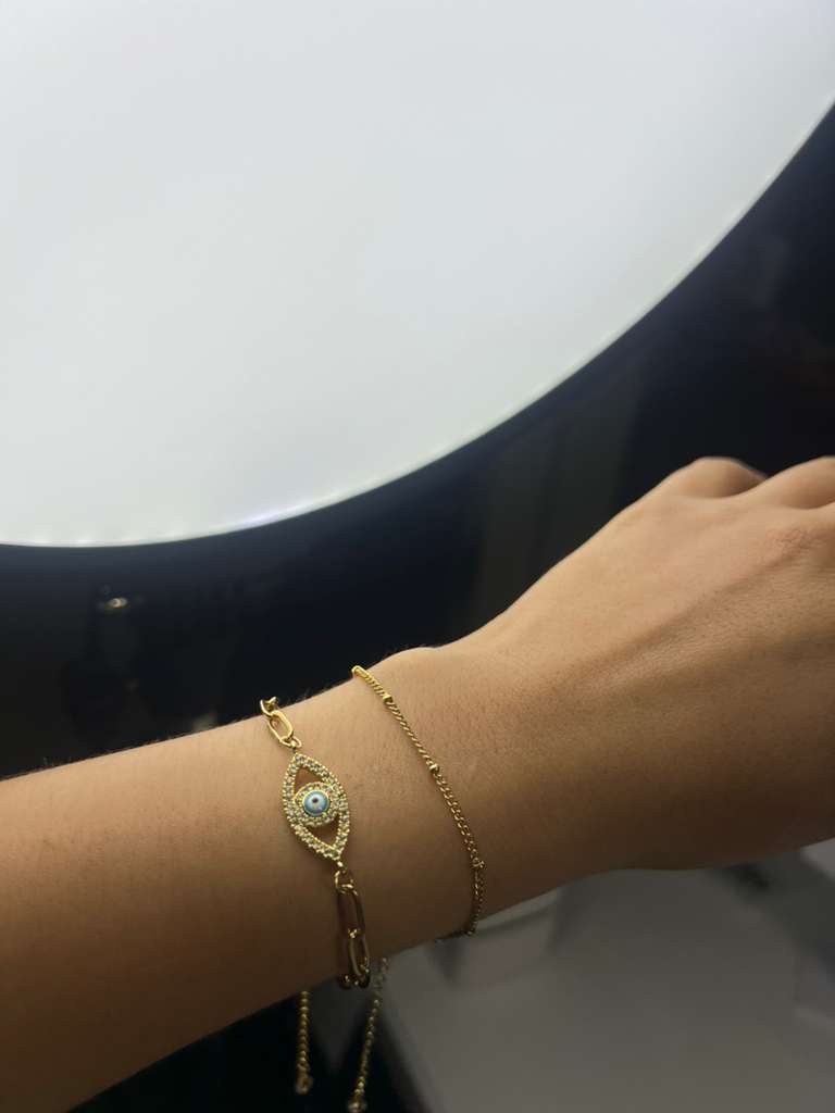 Evil eye double bracelet