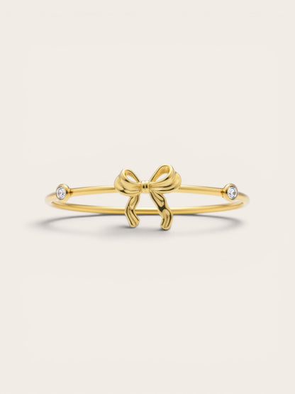 Bow diamond bracelet