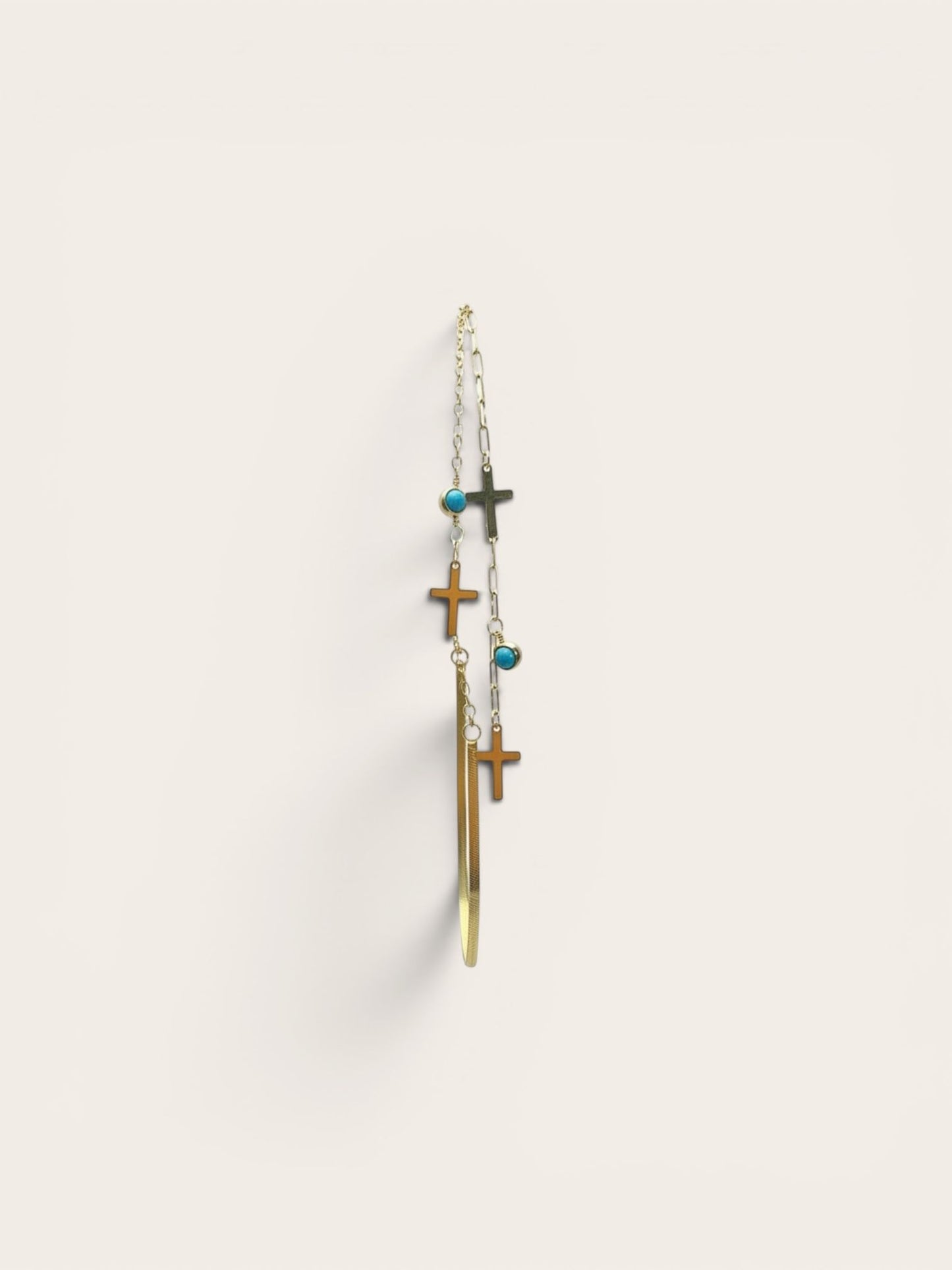 Blue and crosses bracelet